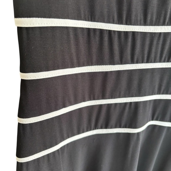 Elegant Black & White Dress Sleeveless A-Line Party Banquet Women's Size 14 - Picture 7 of 15